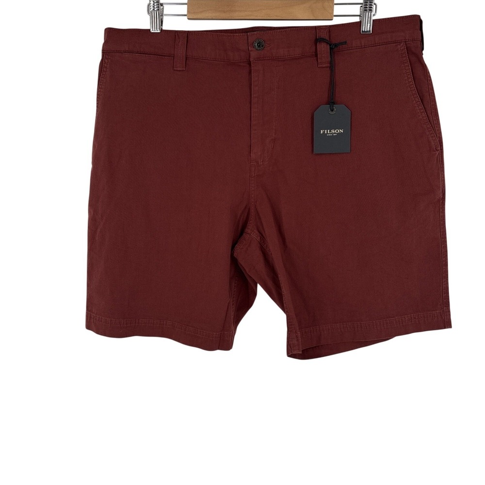 Filson Mens Granite Mountain 9" Shorts 40 Madder Red Stretch Casual Outdoors